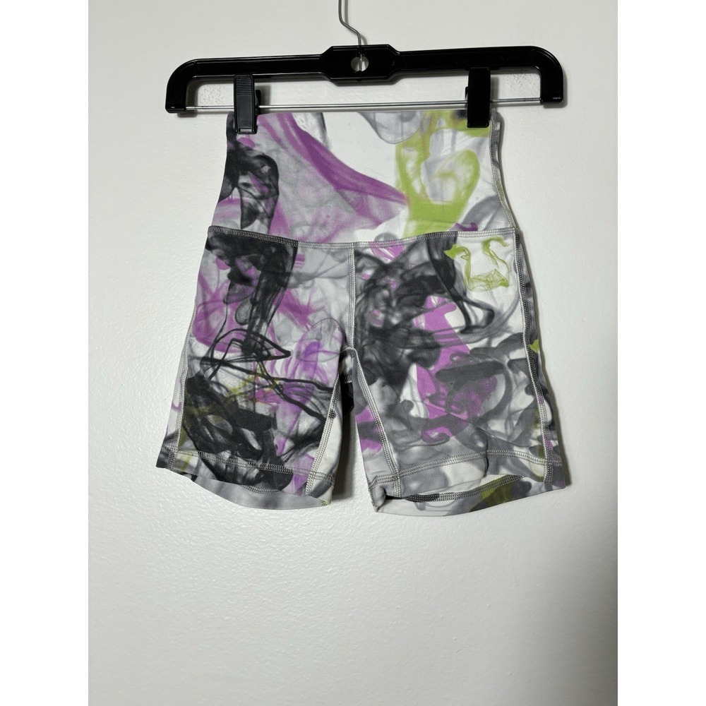Lululemon Align Biker Shorts Sz 0 Multicolor 5" Inseam Pull On Gym